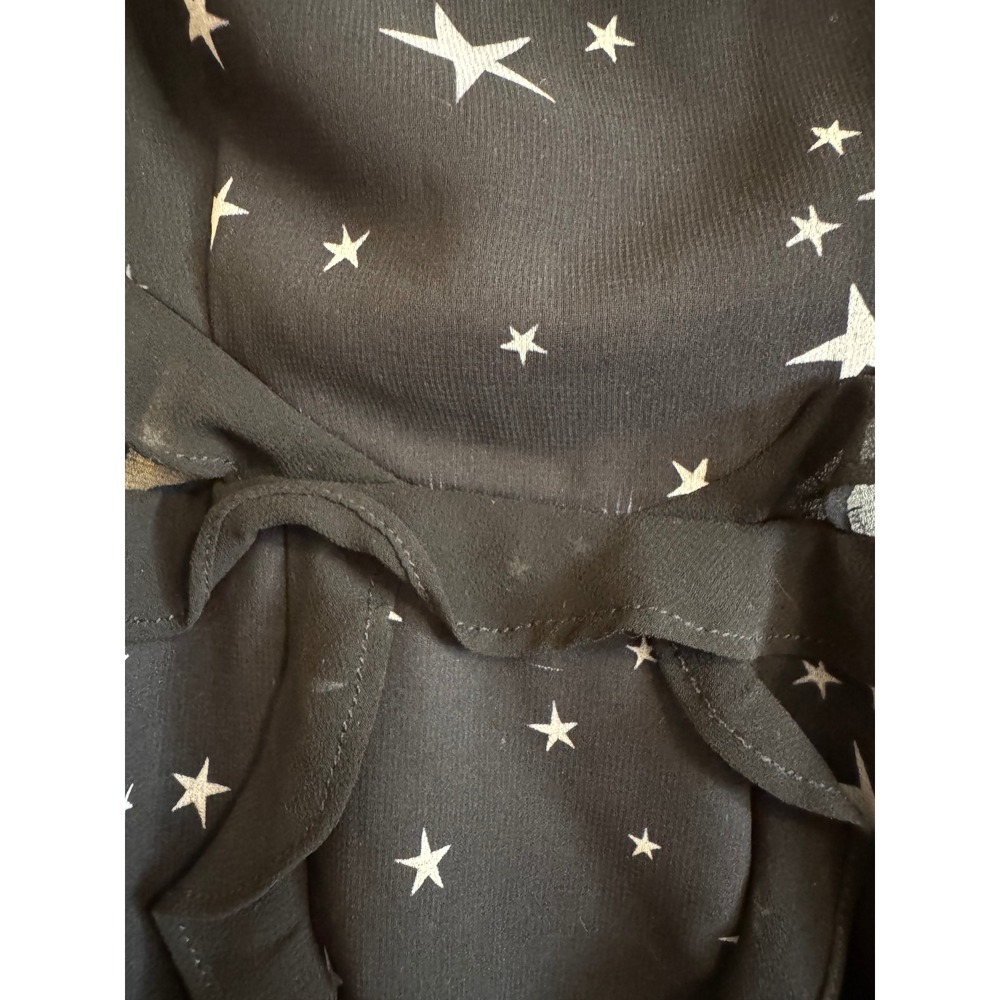 Fame Partners Long Sleeve Star Polk Dot Ruffle Low Back Mini Dress Size 2 - Picture 6 of 16